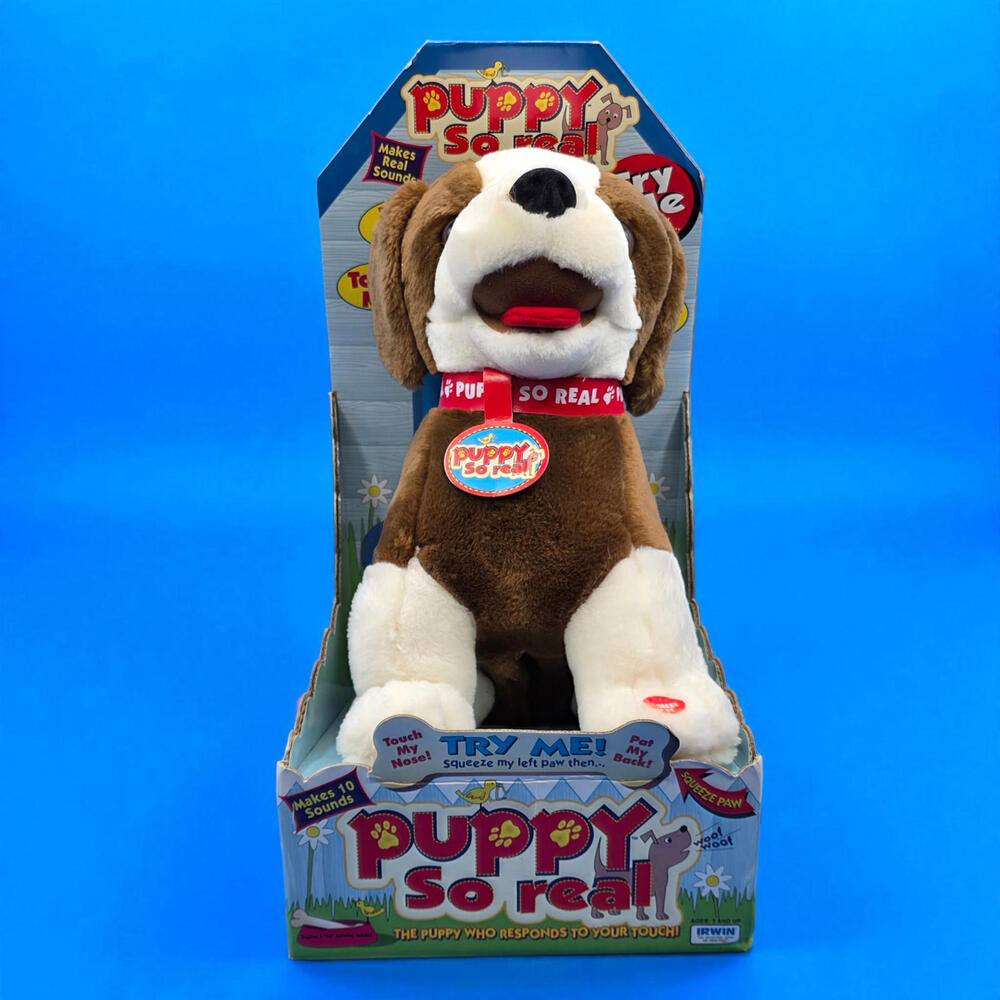 IRWIN TOYS PUPPY SO REAL INTERACTIOVE DOG PLUSH RARE